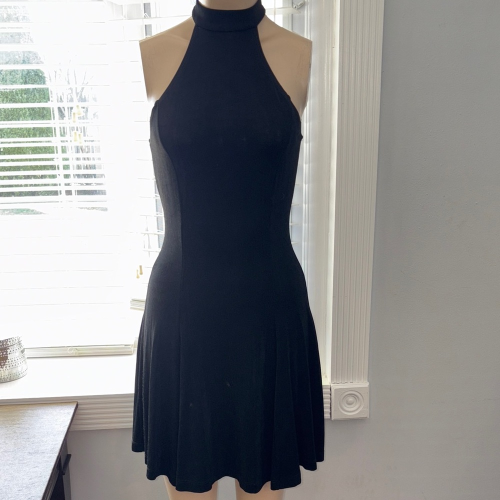 Rampage Black Halter Mini Dress